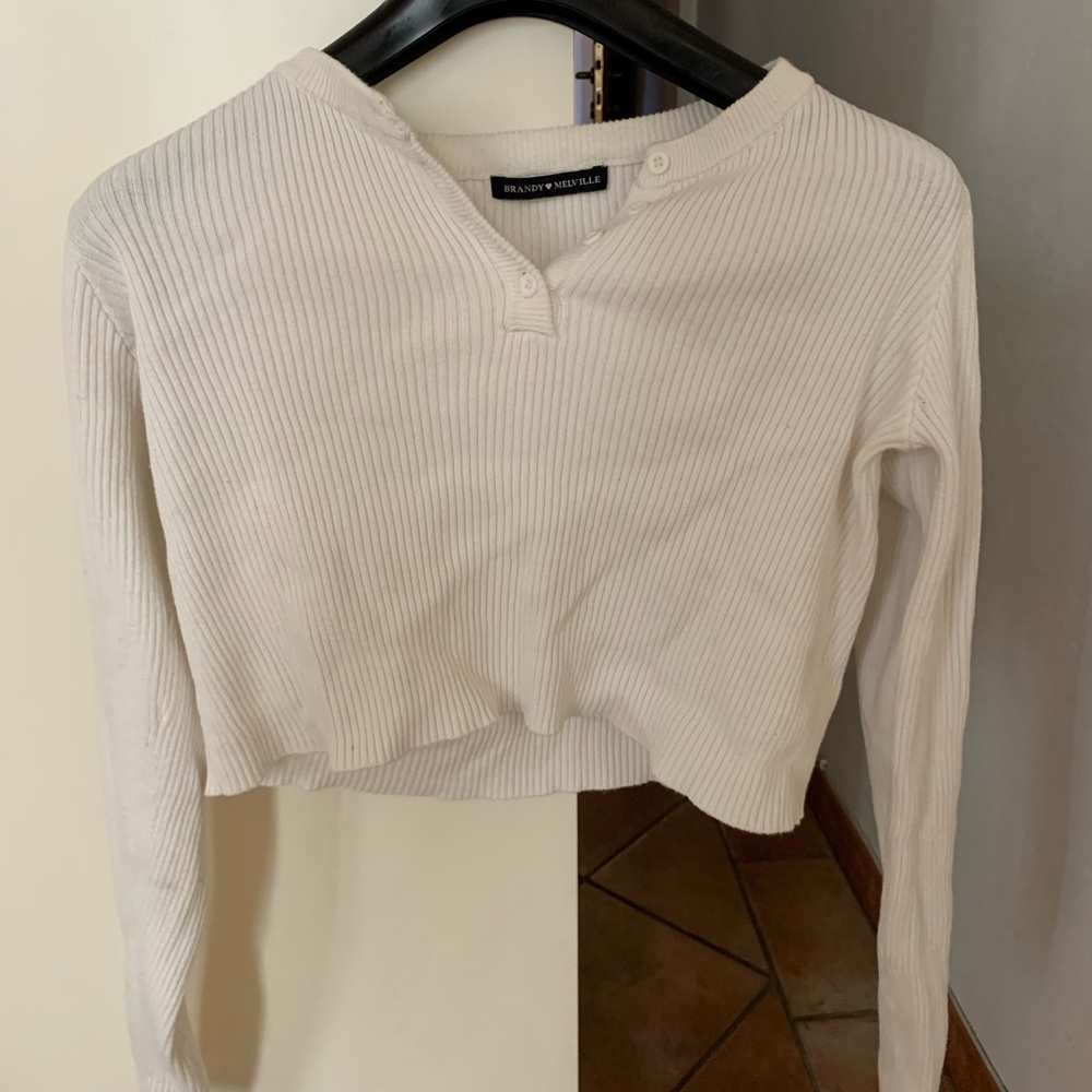 Brandy Melville white cropped top